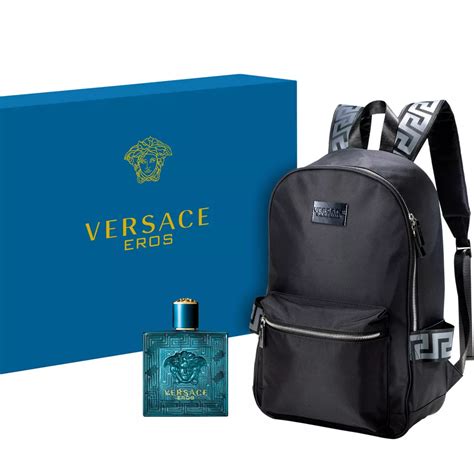 set versace cologne for men|Versace cologne set with backpack.